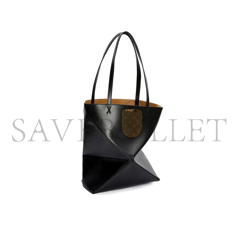 LOEWE MEDIUM PUZZLE FOLD TOTE IN SHINY CALFSKIN A657G50X01-1100 (31.5*25.5*14.5cm) LOEWE MEDIUM PUZZLE FOLD TOTE IN SHINY CALFSKIN A657G50X01-1100 (31.5*25.5*14.5cm)